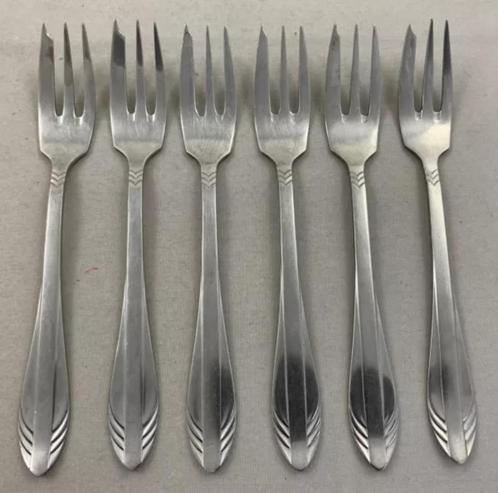 Gero Zilmeta 581 Visgraat 6x Taartvork Gebaksvork Set 14cm, Huis en Inrichting, Keuken | Bestek, Zo goed als nieuw, Verzenden
