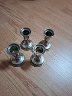 4 zilver kaarssenhouders, Antiek en Kunst, Ophalen, Zilver