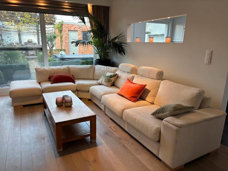 Zetel Zithoek Salon L-vorm - moduleerbaar, Huis en Inrichting, Zetels | Complete zithoeken, Gebruikt, Stof, Ophalen