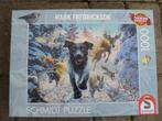 Schmidt puzzel : --zwarte Labrador in de sneeuw, Ophalen of Verzenden, 500 t/m 1500 stukjes, Zo goed als nieuw, Legpuzzel