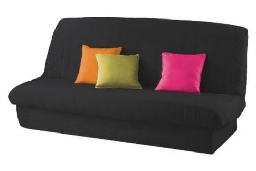 Zetelbed tekoop., Huis en Inrichting, Slaapkamer | Slaapbanken, Zo goed als nieuw, 140 cm, 200 cm, Tweepersoons, Zwart, Ophalen of Verzenden