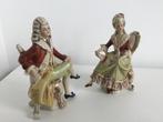 Twee porseleinen figuren uit Dresden nr. 18545, Antiek en Kunst, Antiek | Porselein, Ophalen