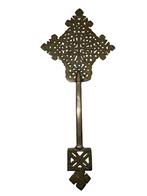 Koptisch Ethiopisch koperen zegenkruis, circa 1920