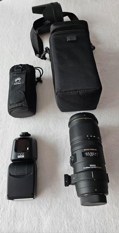 LENS SIGMA 70-200mm +Metz  Lichtflits, Audio, Tv en Foto, Fotocamera's Digitaal, Gebruikt, Sony, Ophalen of Verzenden