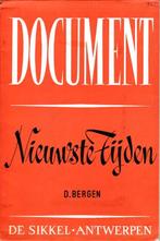 Document – Nieuwste Tijden (D. Bergen) – 1961, Livres, Livres scolaires, Histoire, D. Bergen, Enlèvement, Utilisé