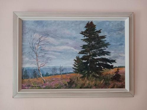 Schilderij op doek (vennen) gesigneerd Neumann (jaren 70), Antiek en Kunst, Kunst | Schilderijen | Klassiek, Ophalen