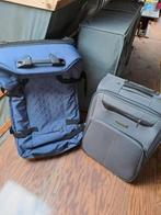 2 reistassen, Handtassen en Accessoires, Tassen | Reistassen en Weekendtassen, Ophalen, Gebruikt, Blauw, Uitschuifbare handgreep
