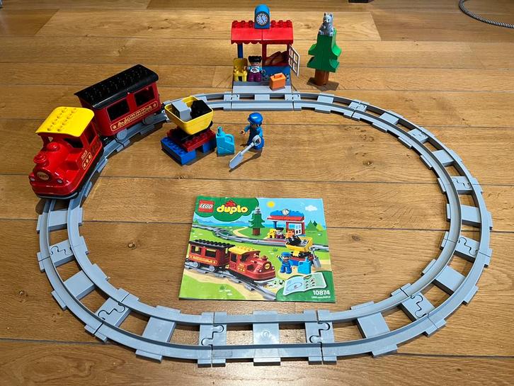 Duplo trein + sporen, Kinderen en Baby's, Speelgoed | Duplo en Lego, Zo goed als nieuw, Duplo, Ophalen