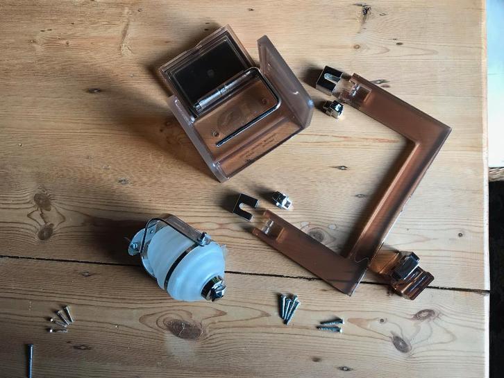 retro badkameraccessoires Allibert jaren '80, Huis en Inrichting, Badkamer | Badtextiel en Accessoires, Zo goed als nieuw, Overige typen