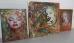 Drieluik Marilyn Monroe Uniek werk van Belgisch kunstenaar, Ophalen of Verzenden