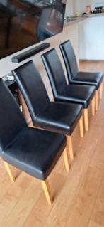 Eetkamerstoelen, Huis en Inrichting, Stoelen, Zwart, Zo goed als nieuw, Vier, Ophalen