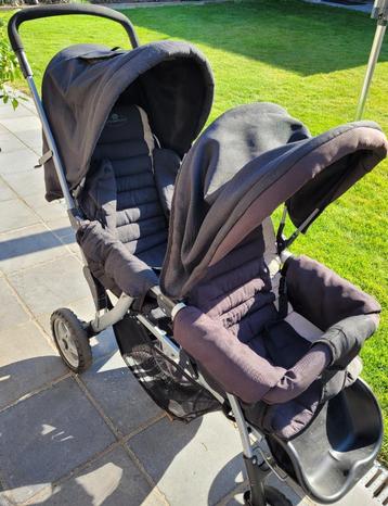 dubbele kinderbuggy, Kinderen en Baby's, Ophalen, Gebruikt