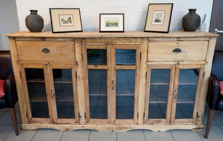 Uitzonderlijk meubel : oud massief exotisch hout dressoir, Antiek en Kunst, Antiek | Meubels | Kasten, Ophalen of Verzenden