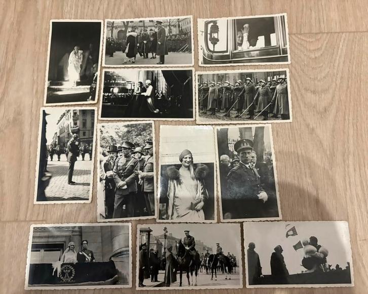 Foto’s huwelijk Koningin Astrid & Leopold 3 + doodsprentje, Verzamelen, Koningshuis en Royalty, Zo goed als nieuw, Kaart, Foto of Prent