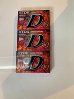 Audio cassette TDK D90 3 stuks nieuw in verpakking, Enlèvement ou Envoi, Neuf, dans son emballage, 2 à 25 cassettes audio, Originale