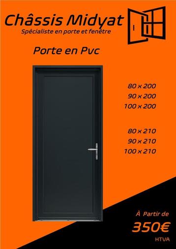  Porte de service pvc Blanc et Anthracite GRAND STOCK beschikbaar voor biedingen