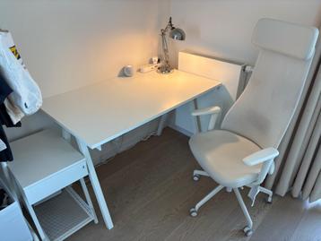 IKEA bureau Trotten 120 x 70 cm, wit, als nieuw beschikbaar voor biedingen