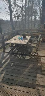 Mobiliers de jardin en Tek et fer forgé., Jardin & Terrasse, Enlèvement