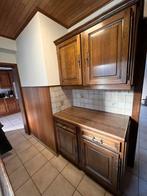 Eikenhouten keukenkasten: Drie hangende en 1 staande, Enlèvement