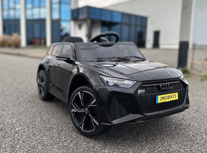 Audi RS6 12v zwart Afstandsbediening - Bluetooth - Leder NIE, Kinderen en Baby's, Speelgoed | Buiten | Accuvoertuigen, Nieuw, Ophalen of Verzenden