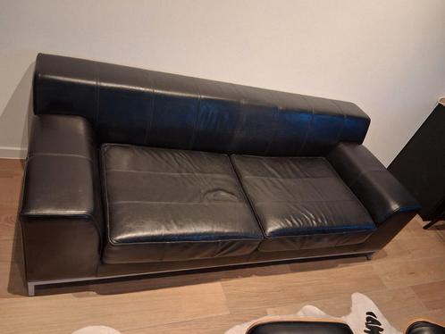 Zetel Sofa Ikea Kramfors 2.5 zit zwart leder, Huis en Inrichting, Zetels | Zetels, Zo goed als nieuw, Ophalen of Verzenden