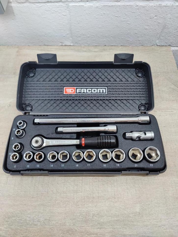 Facom Dopsleutelset 3/8" – 18-delig, Bricolage & Construction, Outillage | Outillage à main, Comme neuf, Enlèvement ou Envoi