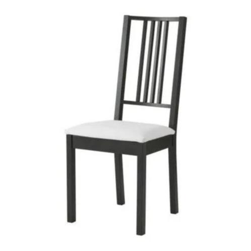 IKEA Borje eettafelstoelen / eetkamerstoelen - 4 stuks, Huis en Inrichting, Stoelen, Gebruikt, Vier, Hout, Stof, Zwart, Ophalen