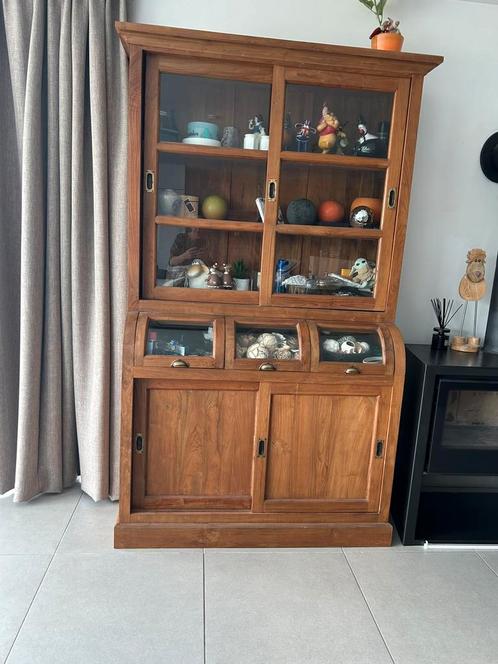 Buffet- vitrinekast, Huis en Inrichting, Kasten | Vitrinekasten, Zo goed als nieuw, Glas, Ophalen