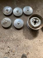 2 originele velgen en 5 wieldoppen van een opel kadett, Auto-onderdelen, Banden en Velgen, Ophalen, Gebruikt, Velg(en), 12 inch