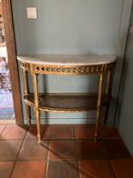 Console in Louis XVI-stijl, verguld hout en marmer, Antiek en Kunst, Ophalen