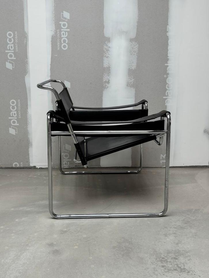 Breuer Wassily B3 vintage fauteuil, Huis en Inrichting, Fauteuils, Leer, Ophalen
