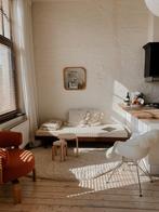 Vintage teak daybed – mid-century – bouclé, Ophalen, Hout, Gebruikt, Minder dan 75 cm