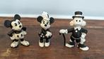 Vintage Disney figuren zwart / wit, Mickey Mouse, Ophalen of Verzenden, Zo goed als nieuw, Beeldje of Figuurtje