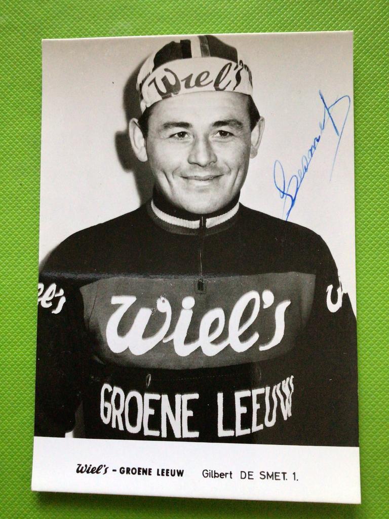 wielerkaart 1964 team groene leeuw gilbert de smet signe, Envoi, Comme neuf