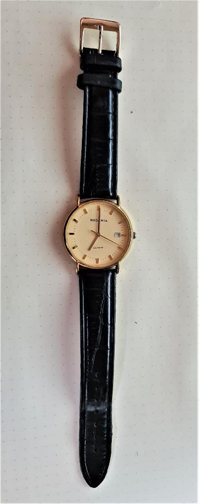 Horloge heren - Rodania, Handtassen en Accessoires, Horloges | Heren, Zo goed als nieuw, Polshorloge, Overige merken, Leer, Ophalen of Verzenden