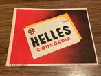 Étiquette de bière Helles Concordia, Collections, Enlèvement ou Envoi, Comme neuf, Autres types, Autres marques