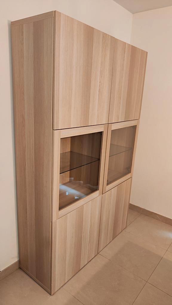 Wandkast - vitrinekast, Huis en Inrichting, Kasten | Vitrinekasten, Zo goed als nieuw, Ophalen