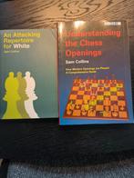 2 schaakboeken: An attacking rep. / Understanding chess open, Livres, Loisirs & Temps libre, Utilisé, Enlèvement ou Envoi