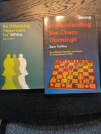 2 schaakboeken: An attacking rep. / Understanding chess open, Utilisé, Enlèvement ou Envoi