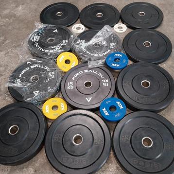 170 kilo Olympische bumper plates set  + Atx plates set  beschikbaar voor biedingen