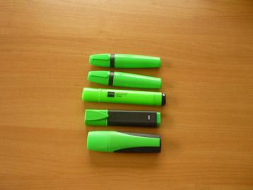 Set 5 groene markeerstift fluostift accentueerstift marker beschikbaar voor biedingen