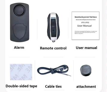 Draadloos alarm , complete set voor motor / fiets / scooter  beschikbaar voor biedingen