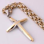 Koningsketting - Elyan - met kruis goud en zilverkleur, Handtassen en Accessoires, Kettingen, Verzenden, Nieuw, Goud, Overige materialen