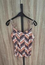 Blousetop oranje-roze-bruin, Maat 38/40 (M), Overige kleuren, D'auvry, Ophalen of Verzenden