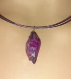 Ketting Lavendel aura kwarts paars, Handtassen en Accessoires, Kettingen, Nieuw, Met edelsteen, Steen of Mineraal, Paars