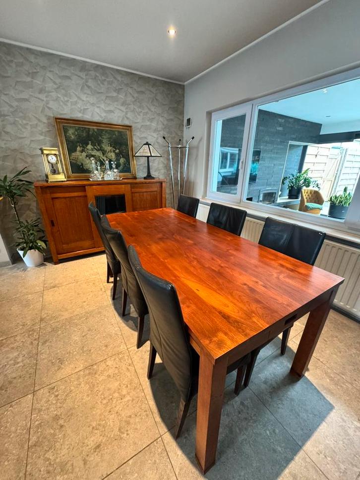 Eetkamer set: tafel, 6 stoelen, dressoir & barmeubel, Huis en Inrichting, Tafels | Eettafels, Zo goed als nieuw, 50 tot 100 cm