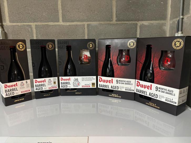 Complete Duvel Barrel Aged 1–8, Collections, Marques de bière, Comme neuf, Bouteille(s), Duvel, Enlèvement
