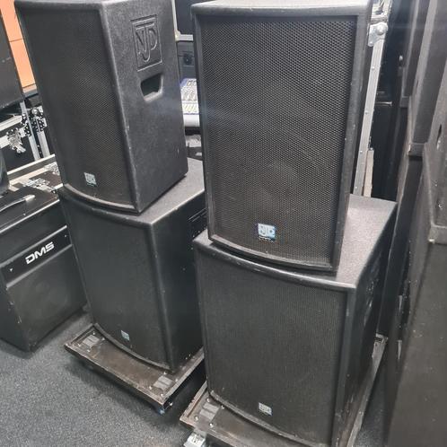 NJD  pro  speakerset    SUBS + TOPPEN, Audio, Tv en Foto, Luidsprekerboxen, Gebruikt, Ophalen