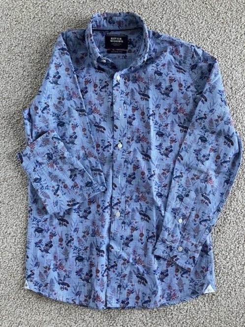 River Woods - bedrukt hemd - jongen - 12 jaar, Kinderen en Baby's, Kinderkleding | Maat 152, Zo goed als nieuw, Jongen, Overhemd of Blouse