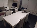 Eetkamerset uitschuifbare tafel + stoelen (Bjursta), Maison & Meubles, Enlèvement, Utilisé, 4 à 6 chaises, Ikea